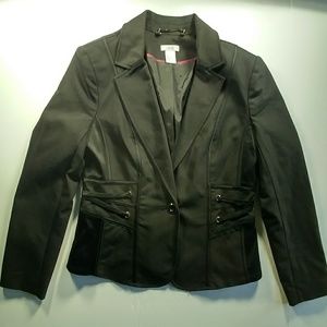 Cache black blazer jacket laced detail size 10